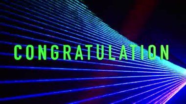 - Tebrik mesajı. - Teşekkür ederim. Renk Işığı arkaplanı