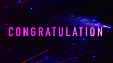 - Tebrik mesajı. - Teşekkür ederim. Renk Işığı arkaplanı