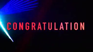 - Tebrik mesajı. - Teşekkür ederim. Renk Işığı arkaplanı