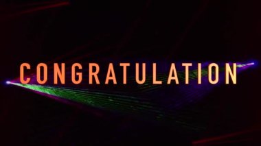 - Tebrik mesajı. - Teşekkür ederim. Renk Işığı arkaplanı