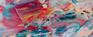 Renkli soyut arka plan duvar kağıdı. Modern motif görsel sanat. Yağlı boya karışımı. Moda el boyama bezi. Duvar dekorasyonu ve duvar resimleri fikri. Üç boyutlu doku. Sanat nesnesi