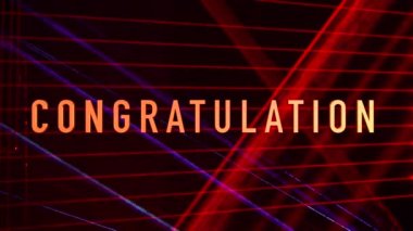 - Tebrik mesajı. - Teşekkür ederim. Renk Işığı arkaplanı