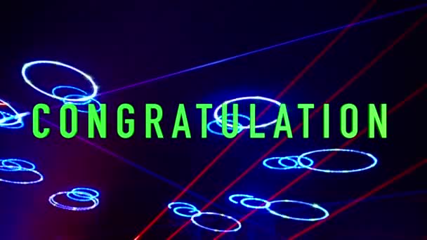 Congratulation Text Color Light Background — Stock Video