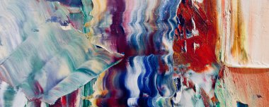 Renkli soyut arka plan duvar kağıdı. Modern motif görsel sanat. Yağlı boya karışımı. Moda el boyama bezi. Duvar dekorasyonu ve duvar resimleri fikri. Üç boyutlu doku. Sanat nesnesi