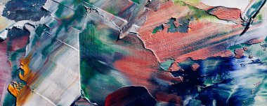 Renkli soyut arka plan duvar kağıdı. Modern motif görsel sanat. Yağlı boya karışımı. Moda el boyama bezi. Duvar dekorasyonu ve duvar resimleri fikri. Üç boyutlu doku. Sanat nesnesi