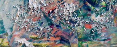 Renkli soyut arka plan duvar kağıdı. Modern motif görsel sanat. Yağlı boya karışımı. Moda el boyama bezi. Duvar dekorasyonu ve duvar resimleri fikri. Üç boyutlu doku. Sanat nesnesi