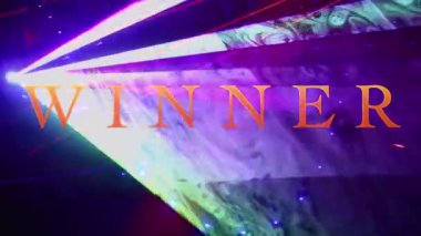 Kazanan mesaj. Renk Işığı arkaplanı