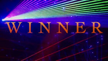 Kazanan mesaj. Renk Işığı arkaplanı