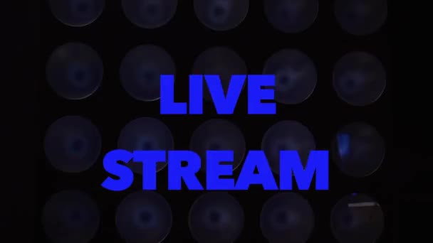Live Stream Text Bright Light Background — Vídeo de Stock