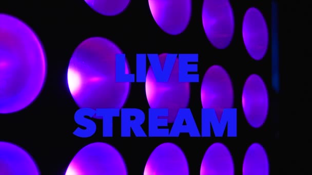 Live Stream Text Bright Light Background — Vídeo de Stock