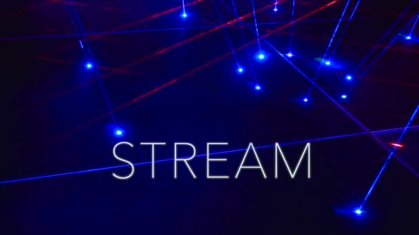 Texto Stream Fondo Luz Brillante — Vídeo de stock