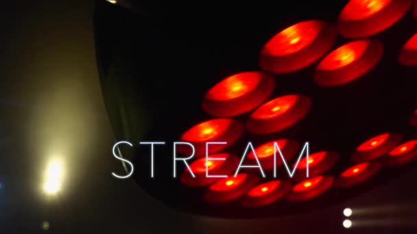 Stream Text Bright Light Background — Vídeo de Stock