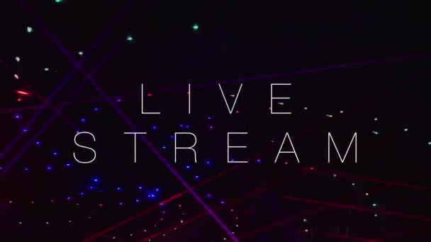 Texte Live Stream Fond Lumière Vive — Video