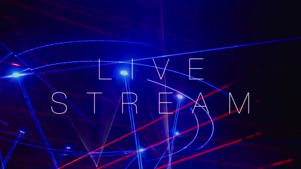 Live Stream Text Jasné Světlo Pozadí — Stock video