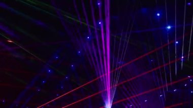Kusursuz döngü videosu. Soyut neon ışık arkaplanı