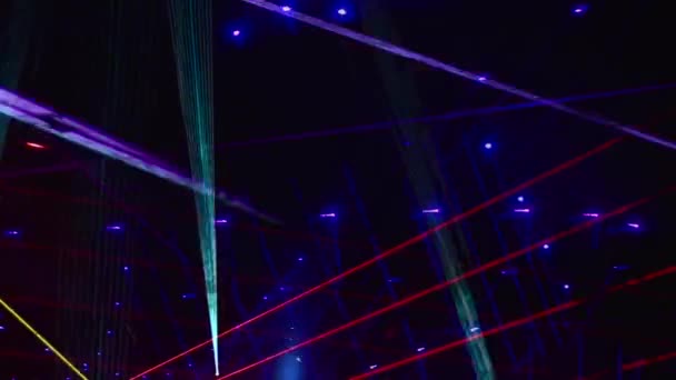 Abstraktní Neonové Světlo Pozadí Tapeta — Stock video