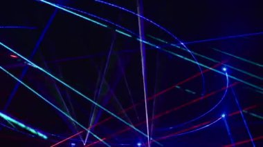 Kusursuz döngü videosu. Soyut sanat neon ışığı arkaplanı