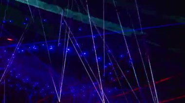 Kusursuz döngü videosu. Soyut sanat neon ışığı arkaplanı