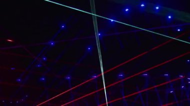 Kusursuz döngü videosu. Soyut sanat neon ışığı arkaplanı