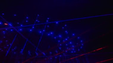 Kusursuz döngü videosu. Soyut sanat neon ışığı arkaplanı