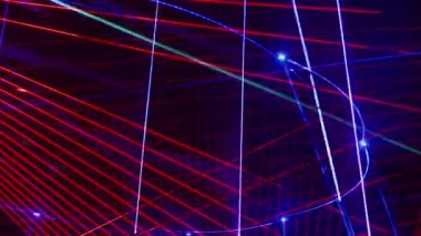 Kusursuz döngü videosu. Soyut sanat neon ışığı arkaplanı