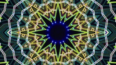 Kusursuz döngü videosu. Soyut sanat neon ışığı arkaplanı