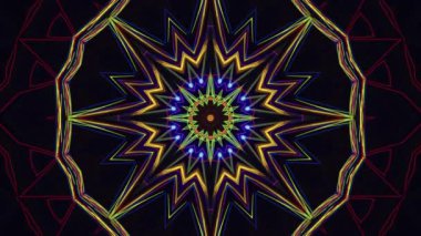 Kusursuz döngü videosu. Soyut sanat neon ışığı arkaplanı