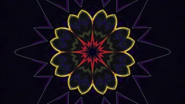 Kusursuz döngü videosu. Soyut sanat neon ışığı arkaplanı