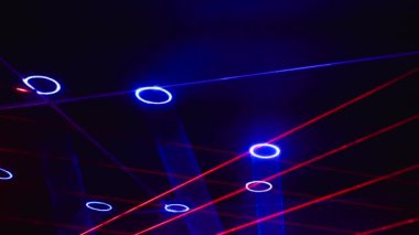 Kusursuz döngü videosu. Soyut sanat neon ışığı arkaplanı