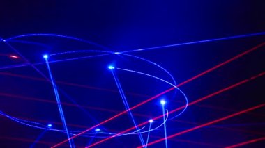 Kusursuz döngü videosu. Soyut sanat neon ışığı arkaplanı