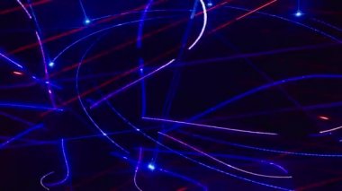 Kusursuz döngü videosu. Soyut sanat neon ışığı arkaplanı