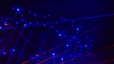 Kusursuz döngü videosu. Soyut sanat neon ışığı arkaplanı