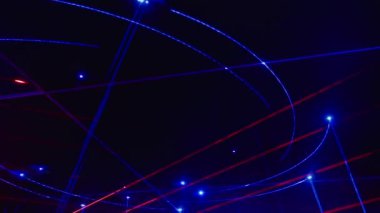 Kusursuz döngü videosu. Soyut sanat neon ışığı arkaplanı