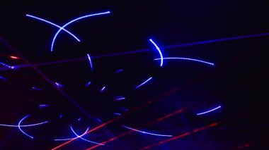 Kusursuz döngü videosu. Soyut sanat neon ışığı arkaplanı