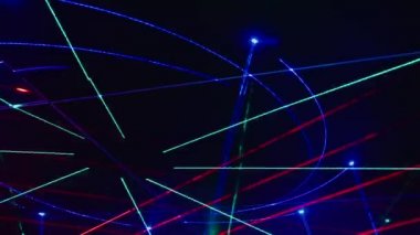 Kusursuz döngü videosu. Soyut sanat neon ışığı arkaplanı