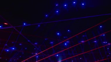 Kusursuz döngü videosu. Soyut sanat neon ışığı arkaplanı