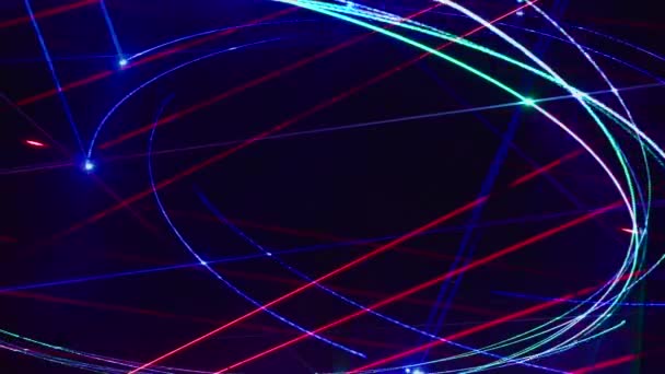 Naadloze Lus Video Abstract Kunst Neon Licht Achtergrond — Stockvideo