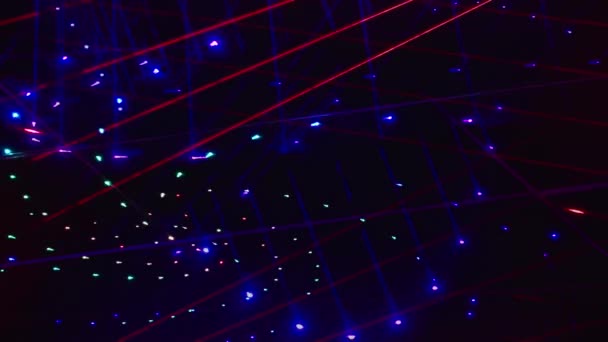 Latar Belakang Cahaya Seni Abstrak Neon Berkedip Hidup Wallpaper Stage — Stok Video