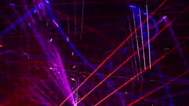 抽象的なカラーアートライトの背景 ネオンが点滅 ライブ壁紙 Stage Light — ストック動画