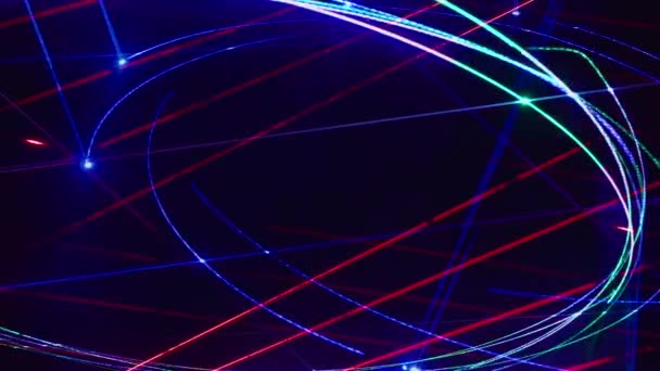 Seamless Loop Video Abstrakte Kunst Neonlicht Hintergrund Tapete — Stockvideo