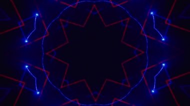 Kusursuz döngü videosu. Soyut sanat neon ışığı arka planı. Duvar Kağıdı
