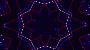 Kusursuz döngü videosu. Soyut sanat neon ışığı arka planı. Duvar Kağıdı