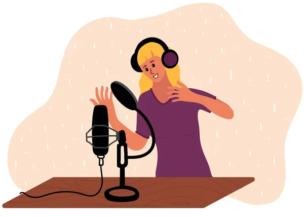 Mujer Rubia Con Microfonoストックベクター ロイヤリティフリーmujer Rubia Con Microfonoイラスト ページ 2 Depositphotos