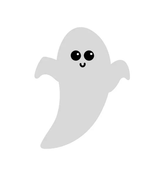 Lindo Halloween Scarry Día Símbolos Fantasma Divertido Dibujos Animados Está — Archivo Imágenes Vectoriales