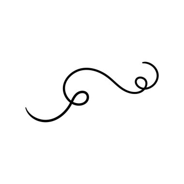 Girdap süsleme elle çizilmiş. Kalemle süslü bukleler, girdaplar ve filigran süslemeler vektör illüstrasyonu seti. Siyah beyaza