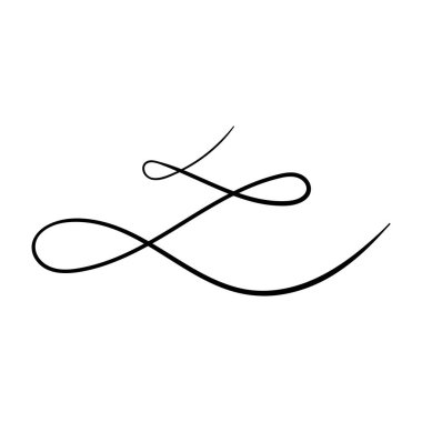 Girdap süsleme elle çizilmiş. Kalemle süslü bukleler, girdaplar ve filigran süslemeler vektör illüstrasyonu. Siyah beyaza.