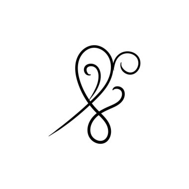 Girdap süsleme elle çizilmiş. Kalemle süslü bukleler, girdaplar ve filigran süslemeler vektör illüstrasyonu. Siyah beyaza.