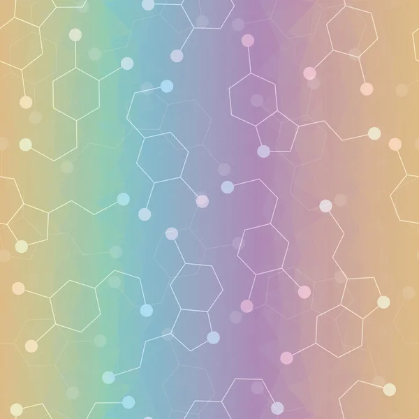 Schema senza soluzione di continuità con molecole di dopamina e serotonina . — Vettoriale Stock