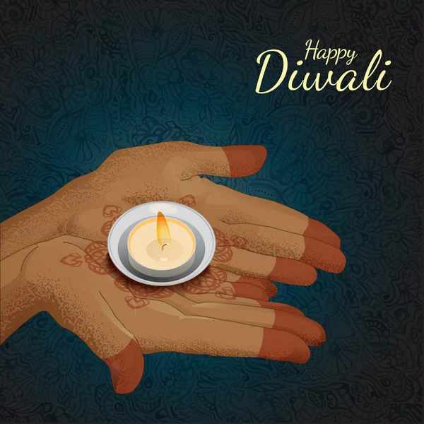 Cartão de saudação diwali —  Vetores de Stock