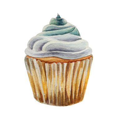 Suluboya cupcake, izole
